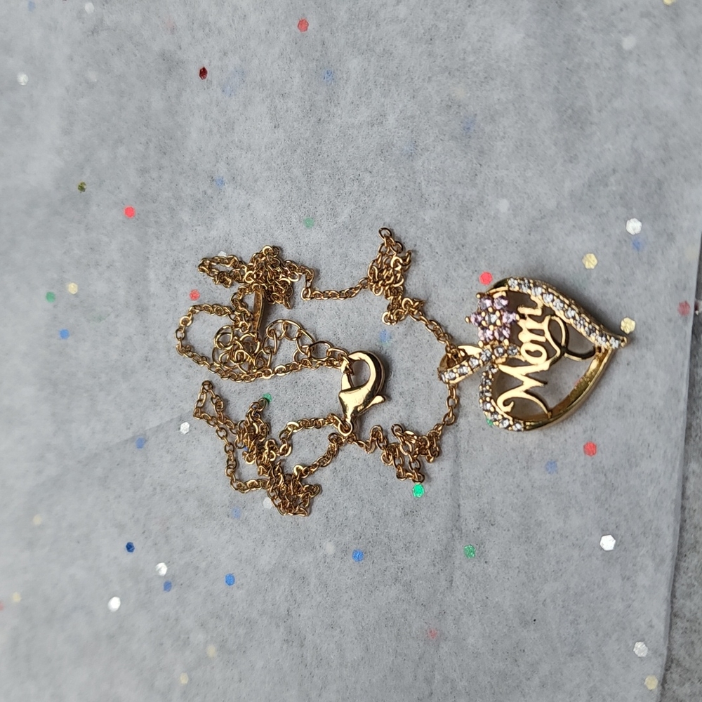 Mom fashion jewelry necklace with rhinestones